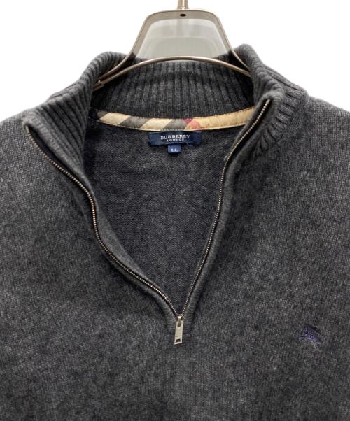 BURBERRY LONDON（バーバリーロンドン）BURBERRY LONDON (バーバリーロンドン) ハーフジップニット グレー サイズ:XLの古着・服飾アイテム