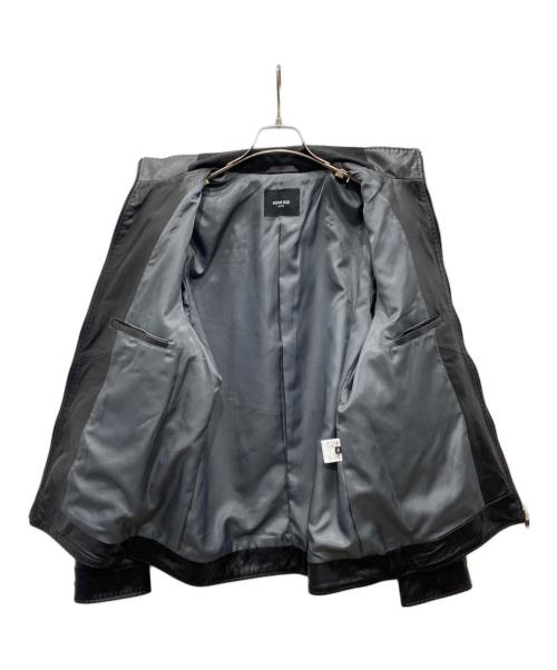 MEN'S BIGI（メンズビギ）MEN'S BIGI (メンズビギ) ラムレザークロームタンニングジャケット ブラック サイズ:03の古着・服飾アイテム