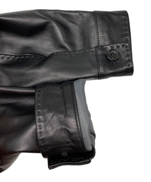 MEN'S BIGI（メンズビギ）MEN'S BIGI (メンズビギ) ラムレザークロームタンニングジャケット ブラック サイズ:03の古着・服飾アイテム