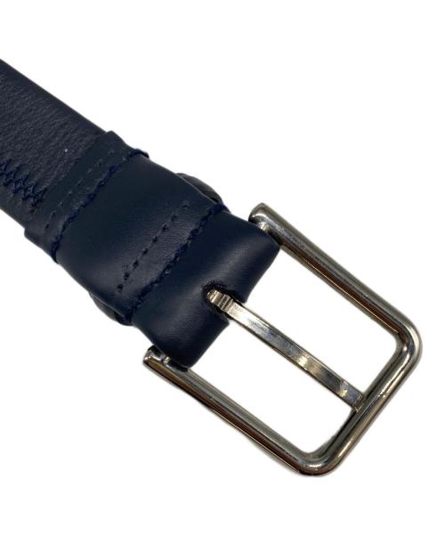 ERMENEGILDO ZEGNA（エルメネジルド・ゼニア）ERMENEGILDO ZEGNA (エルメネジルド・ゼニア) レザーベルト ネイビーの古着・服飾アイテム