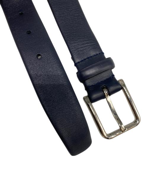 ERMENEGILDO ZEGNA（エルメネジルド・ゼニア）ERMENEGILDO ZEGNA (エルメネジルド・ゼニア) レザーベルト ネイビーの古着・服飾アイテム