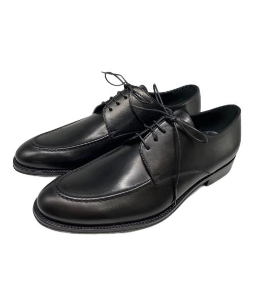 ERMENEGILDO ZEGNA（エルメネジルド・ゼニア）ERMENEGILDO ZEGNA (エルメネジルド・ゼニア) ダービーシューズ ブラック サイズ:7 1/2の古着・服飾アイテム