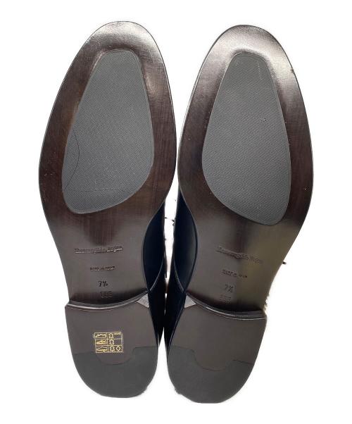 ERMENEGILDO ZEGNA（エルメネジルド・ゼニア）ERMENEGILDO ZEGNA (エルメネジルド・ゼニア) ダービーシューズ ブラック サイズ:7 1/2の古着・服飾アイテム