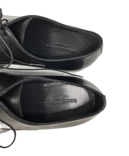 ERMENEGILDO ZEGNA（エルメネジルド・ゼニア）ERMENEGILDO ZEGNA (エルメネジルド・ゼニア) ダービーシューズ ブラック サイズ:7 1/2の古着・服飾アイテム