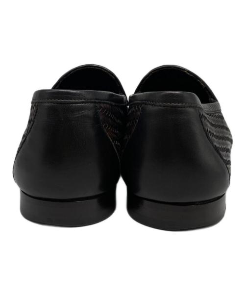 ERMENEGILDO ZEGNA（エルメネジルド・ゼニア）ERMENEGILDO ZEGNA (エルメネジルド・ゼニア) 編み込みタッセルローファー ブラウン サイズ:7の古着・服飾アイテム