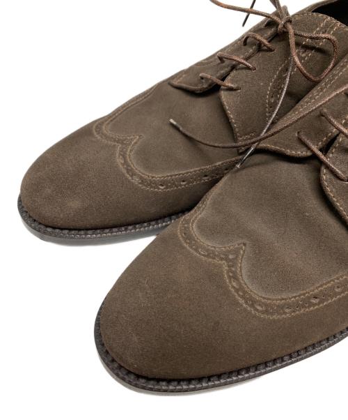 ERMENEGILDO ZEGNA（エルメネジルド・ゼニア）ERMENEGILDO ZEGNA (エルメネジルド・ゼニア) スウェードウィングチップシューズ ブラウン サイズ:7の古着・服飾アイテム