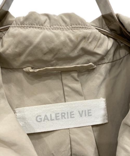 GALERIE VIE（ギャルリーヴィー）GALERIE VIE (ギャルリーヴィー) ガーメントダイタフタフーデコート ベージュ サイズ:36の古着・服飾アイテム