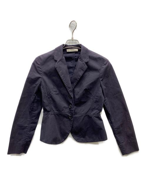 PRADA（プラダ）PRADA (プラダ) テーラードジャケット ネイビー サイズ:42の古着・服飾アイテム