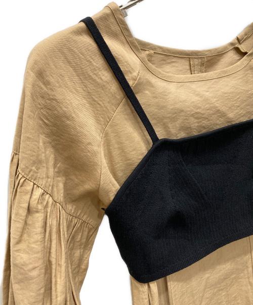 CAPRICIEUX LE'MAGE（カプリシューレマージュ）CAPRICIEUX LE'MAGE (カプリシューレマージュ) ビスチェSETパフワンピース ブラウン サイズ:Ｆの古着・服飾アイテム