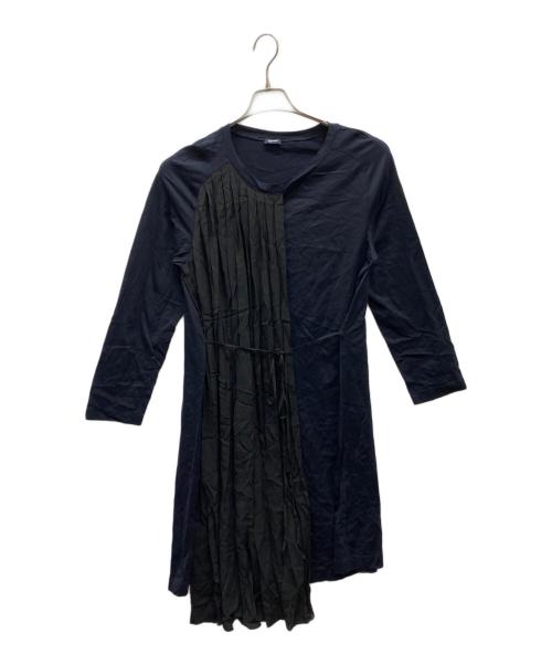 JIL SANDER NAVY（ジルサンダー ネイビー）JIL SANDER NAVY (ジルサンダー ネイビー) 切替ワンピース ネイビー サイズ:40の古着・服飾アイテム