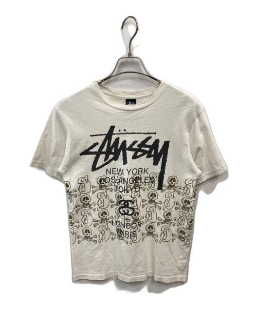 stussy（ステューシー）stussy (ステューシー) プリントTシャツ ホワイト サイズ:Sの古着・服飾アイテム