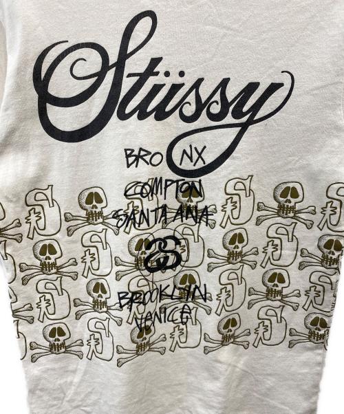stussy（ステューシー）stussy (ステューシー) プリントTシャツ ホワイト サイズ:Sの古着・服飾アイテム