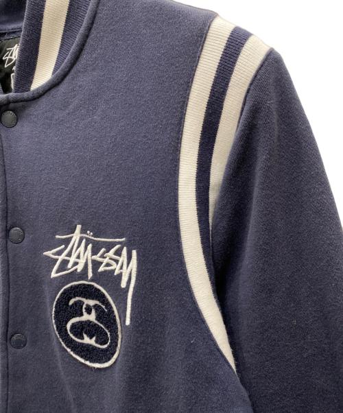 stussy（ステューシー）stussy (ステューシー) スウェットスタジャン ネイビー サイズ:Mの古着・服飾アイテム