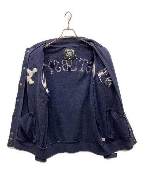 stussy（ステューシー）stussy (ステューシー) スウェットスタジャン ネイビー サイズ:Mの古着・服飾アイテム