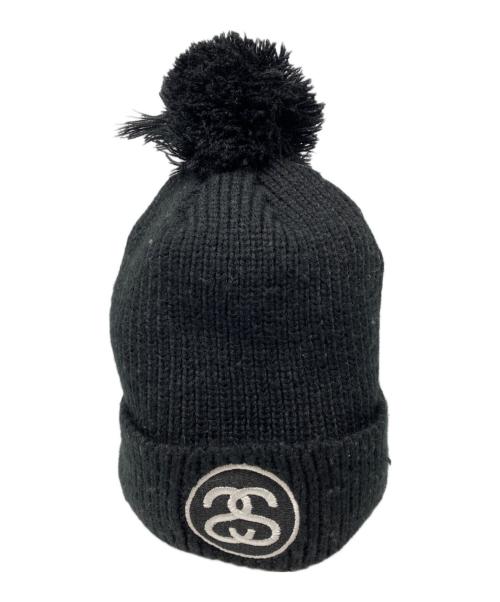 stussy（ステューシー）stussy (ステューシー) SS Link HO15 Pom Beanie ブラックの古着・服飾アイテム