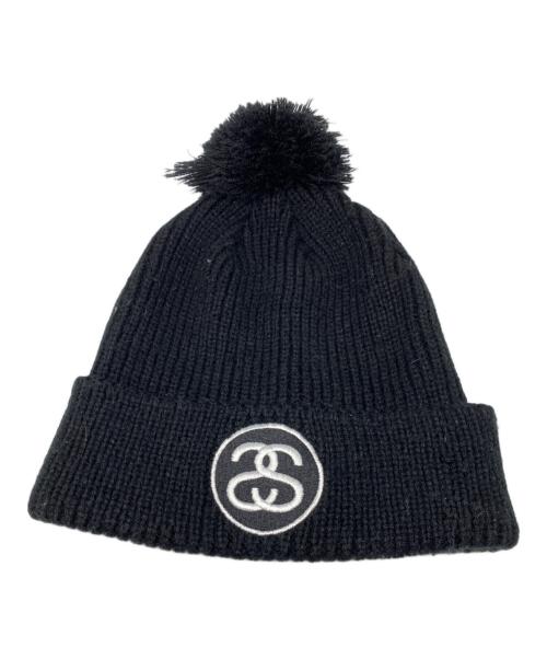 stussy（ステューシー）stussy (ステューシー) SS Link HO15 Pom Beanie ブラックの古着・服飾アイテム