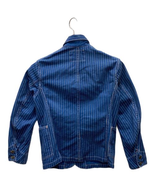 RRL（ダブルアールエル）RRL (ダブルアールエル) WABASH STRIPE RAILROAD JACKET インディゴ サイズ:ＸＳの古着・服飾アイテム