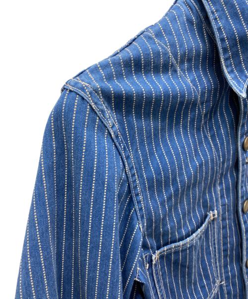 RRL（ダブルアールエル）RRL (ダブルアールエル) WABASH STRIPE RAILROAD JACKET インディゴ サイズ:ＸＳの古着・服飾アイテム