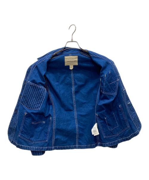 RRL（ダブルアールエル）RRL (ダブルアールエル) WABASH STRIPE RAILROAD JACKET インディゴ サイズ:ＸＳの古着・服飾アイテム