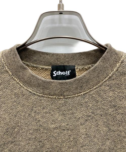 Schott（ショット）Schott (ショット) SALT AND PEPPER SWEAT ブラウン サイズ:Ｌの古着・服飾アイテム