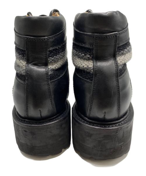 NUMBER (N)INE（ナンバーナイン）NUMBER (N)INE (ナンバーナイン) ニット切替マウンテンブーツ ブラック サイズ:7の古着・服飾アイテム