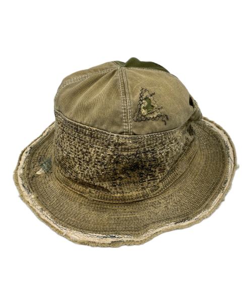 KAPITAL（キャピタル）KAPITAL (キャピタル) 老人と海HAT(クラッシュリメイク加工) カーキ サイズ:Ｆの古着・服飾アイテム