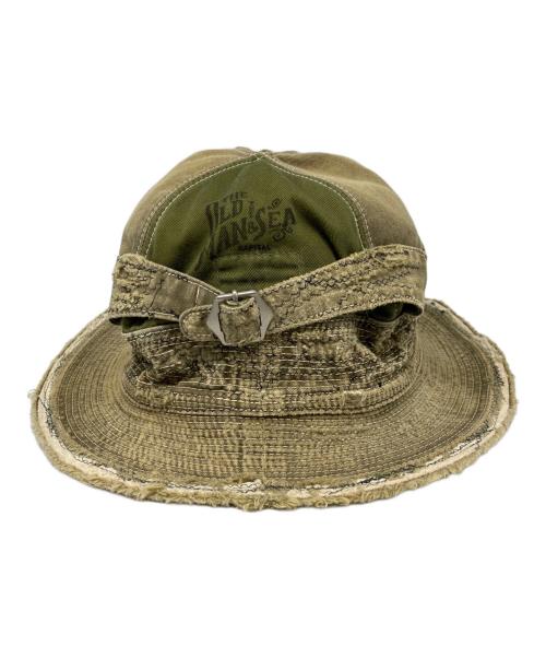 KAPITAL（キャピタル）KAPITAL (キャピタル) 老人と海HAT(クラッシュリメイク加工) カーキ サイズ:Ｆの古着・服飾アイテム