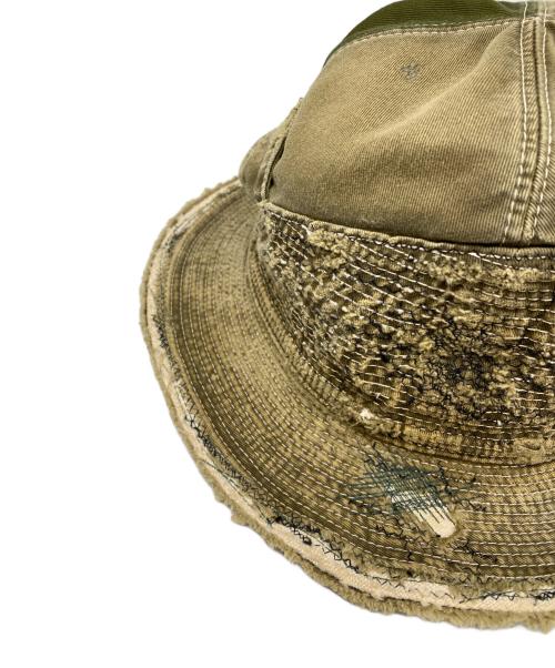 KAPITAL（キャピタル）KAPITAL (キャピタル) 老人と海HAT(クラッシュリメイク加工) カーキ サイズ:Ｆの古着・服飾アイテム