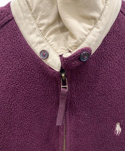 POLO RALPH LAUREN（ポロ・ラルフローレン）POLO RALPH LAUREN (ポロ・ラルフローレン) チンスト付フリースジャケット ワインレッド サイズ:Sの古着・服飾アイテム