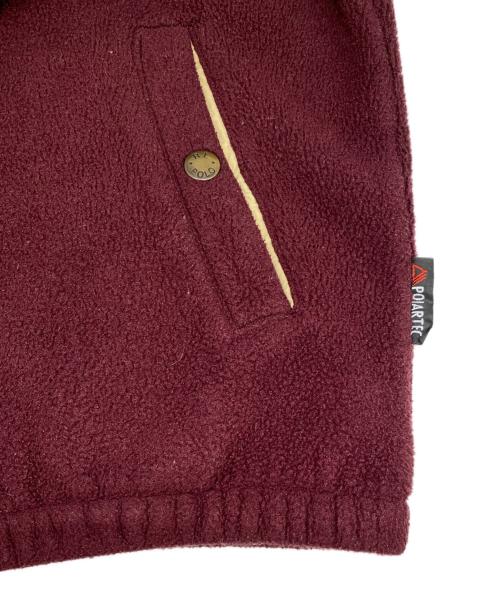 POLO RALPH LAUREN（ポロ・ラルフローレン）POLO RALPH LAUREN (ポロ・ラルフローレン) チンスト付フリースジャケット ワインレッド サイズ:Sの古着・服飾アイテム