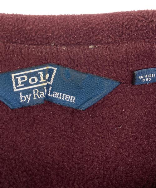 POLO RALPH LAUREN（ポロ・ラルフローレン）POLO RALPH LAUREN (ポロ・ラルフローレン) チンスト付フリースジャケット ワインレッド サイズ:Sの古着・服飾アイテム