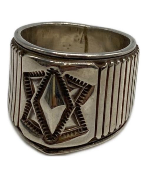 Gibson・Nez（ギブソン・ネズ）Gibson・Nez (ギブソン・ネズ) ナバホ族リング シルバー サイズ:19号の古着・服飾アイテム