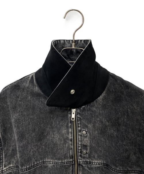 stein（シュタイン）stein (シュタイン) CHEMICAL BLEACHED DENIM SHORT ZIP JACKET グレー サイズ:Sの古着・服飾アイテム