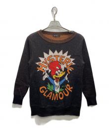 Hysteric Glamour（ヒステリックグラマー）の古着「ウッドペッカーアンゴラ混ニット」｜ブラウン