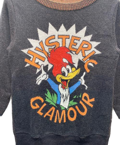 Hysteric Glamour（ヒステリックグラマー）Hysteric Glamour (ヒステリックグラマー) ウッドペッカーアンゴラ混ニット ブラウン サイズ:Freeの古着・服飾アイテム