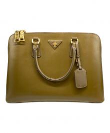 PRADA（プラダ）の古着「SAFFIANO VERNIC ARGILLA」｜オリーブ