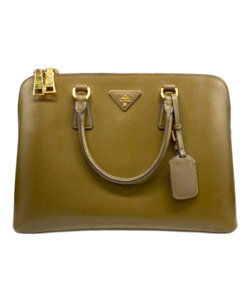 PRADA（プラダ）PRADA (プラダ) SAFFIANO VERNIC ARGILLA オリーブの古着・服飾アイテム