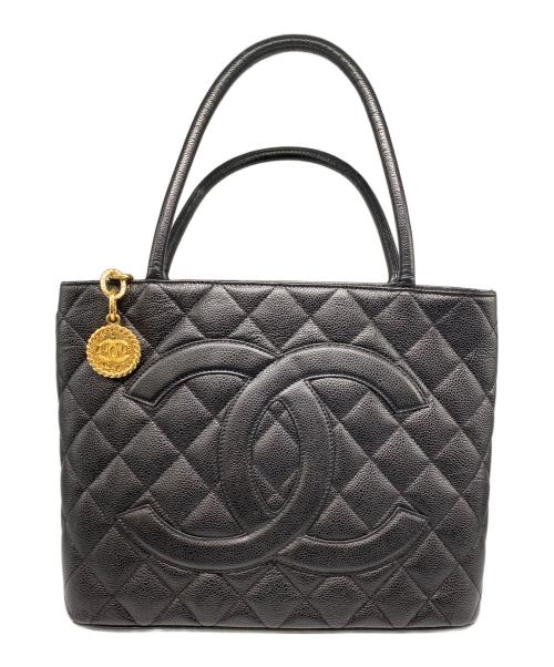 CHANEL（シャネル）CHANEL (シャネル) キャビアスキントートバック ブラックの古着・服飾アイテム