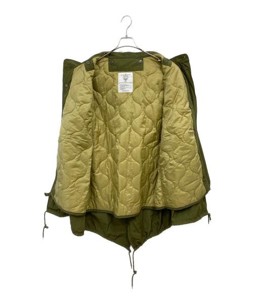 HOUSTON（ヒューストン）HOUSTON (ヒューストン) ライナー付ミリタリーコート グリーン サイズ:Ｌの古着・服飾アイテム