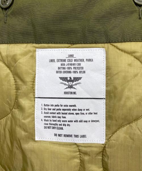 HOUSTON（ヒューストン）HOUSTON (ヒューストン) ライナー付ミリタリーコート グリーン サイズ:Ｌの古着・服飾アイテム
