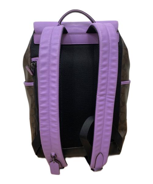 COACH（コーチ）COACH (コーチ) カラーブロック シグネチャー キャンバスバックパック ブラウン サイズ:表記無しの古着・服飾アイテム