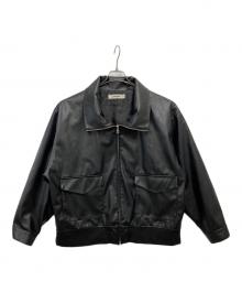 COLIN（コリン）の古着「フェイクレザージャケット」｜ブラック