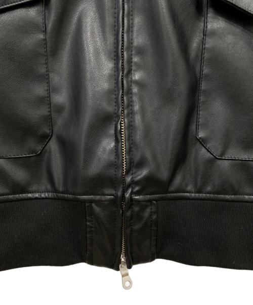 COLIN（コリン）COLIN (コリン) フェイクレザージャケット ブラック サイズ:Ｌの古着・服飾アイテム