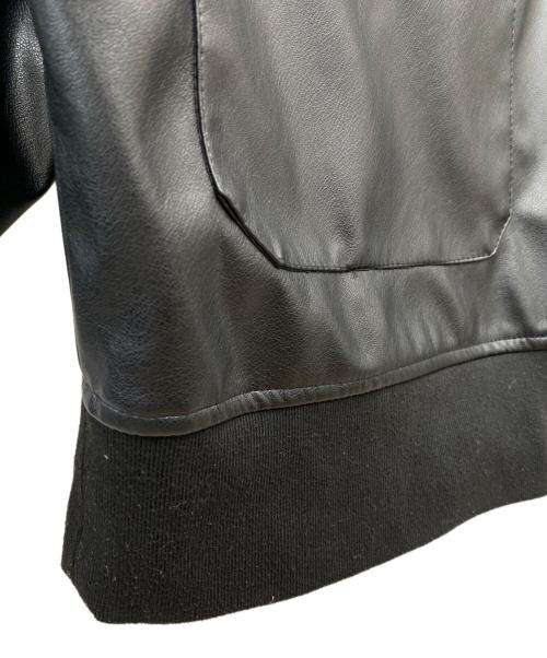 COLIN（コリン）COLIN (コリン) フェイクレザージャケット ブラック サイズ:Ｌの古着・服飾アイテム