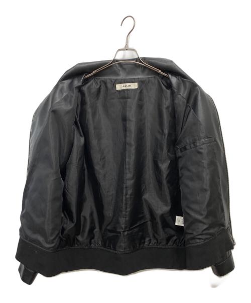 COLIN（コリン）COLIN (コリン) フェイクレザージャケット ブラック サイズ:Ｌの古着・服飾アイテム