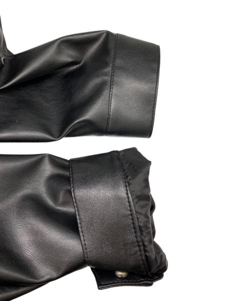 COLIN（コリン）COLIN (コリン) フェイクレザージャケット ブラック サイズ:Ｌの古着・服飾アイテム