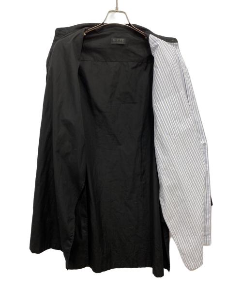 s'yte（サイト）s'yte (サイト) オーバーラッピング レフト ボディ ロングシャツ ブラック サイズ:3の古着・服飾アイテム
