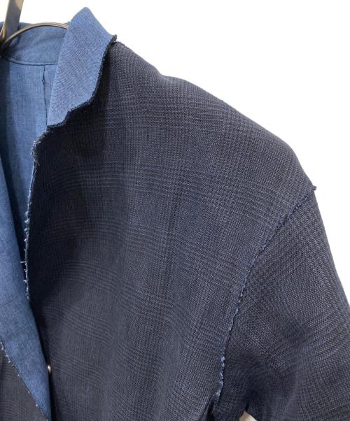 DRESSTERIOR（ドレステリア）DRESSTERIOR (ドレステリア) リバーシブルダブルフェイスリネンコート ネイビー サイズ:38の古着・服飾アイテム