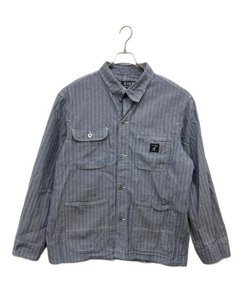 L.C.KING（エルシーキング）L.C.KING (エルシーキング) FISHER STRIPE CHORE COAT ネイビー サイズ:ＸＬの古着・服飾アイテム