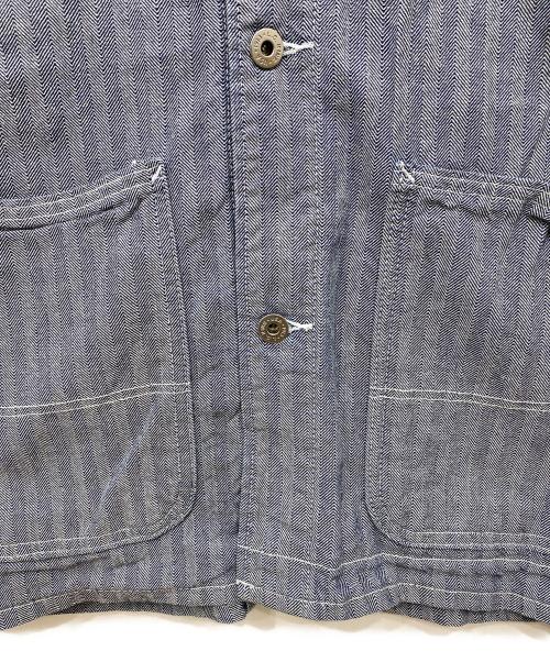 L.C.KING（エルシーキング）L.C.KING (エルシーキング) FISHER STRIPE CHORE COAT ネイビー サイズ:ＸＬの古着・服飾アイテム